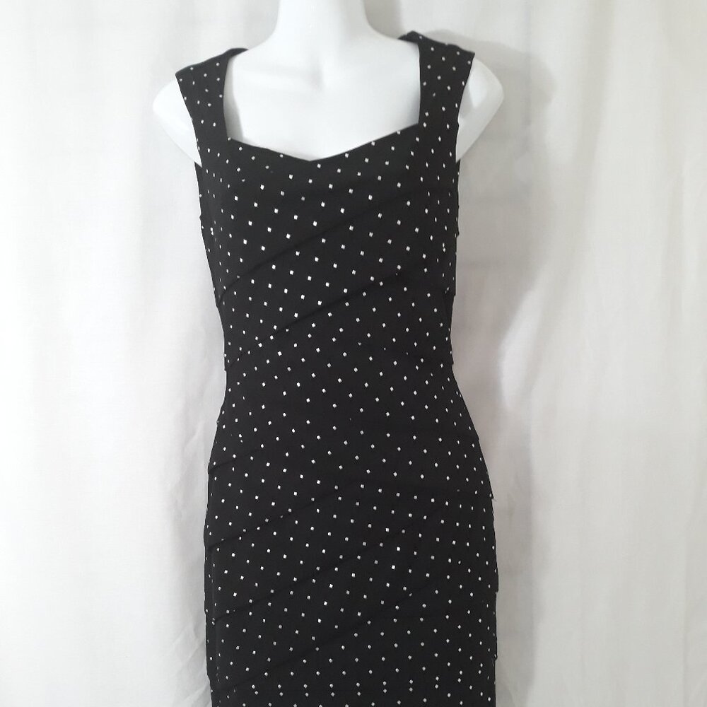 White House Black Market - Layered Black Sheath Dress - Size 2